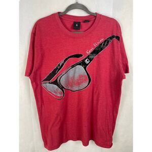 Vintage Kani Gold Sunglasses In The City Red Short Sleeved Tshirt XL
